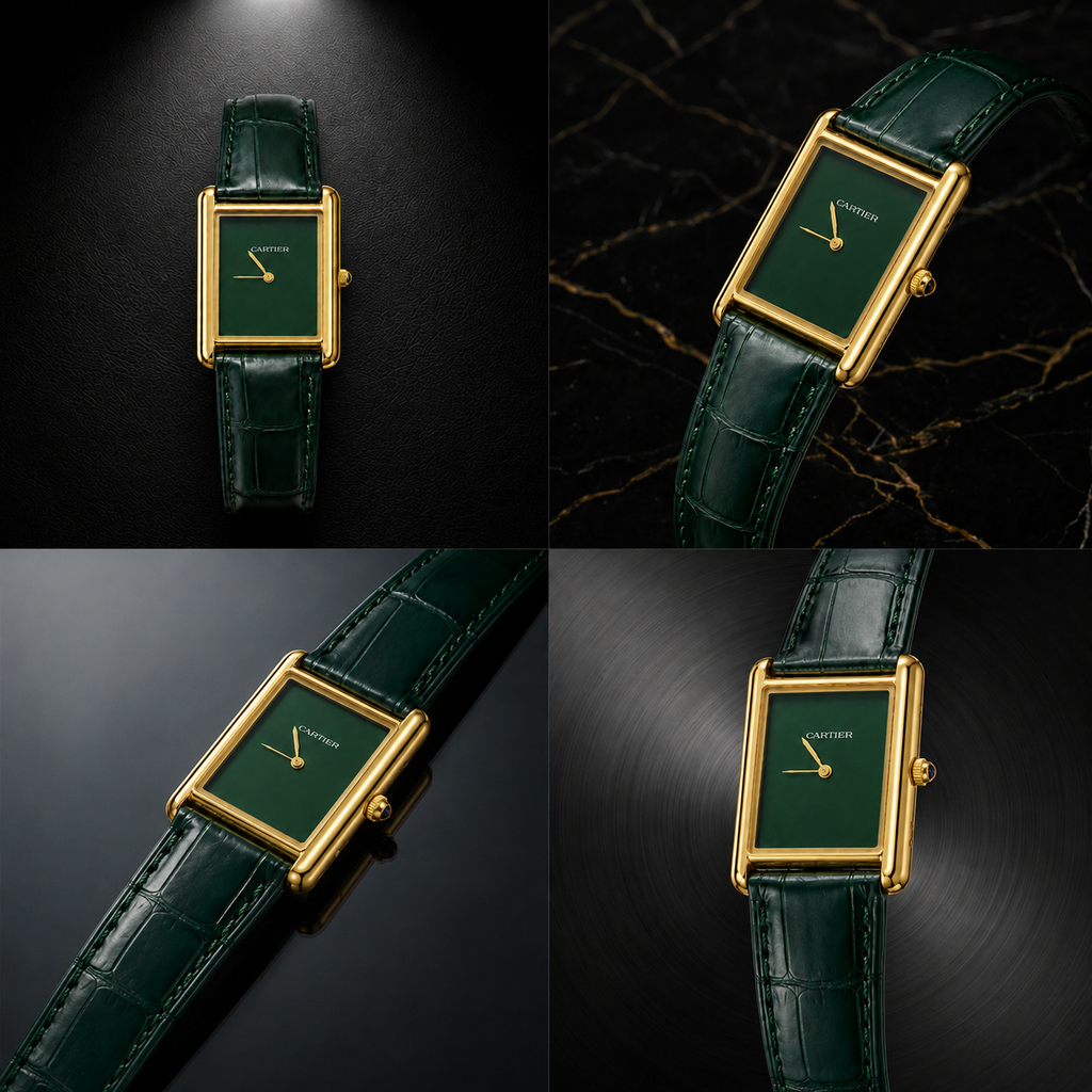 Cartier Tank Louis Wrist Watch Green Edition